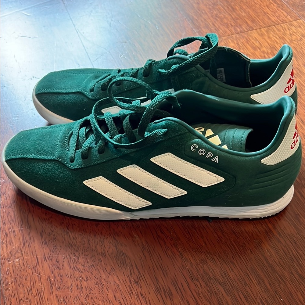 Adidas Green and White Copa Trainers